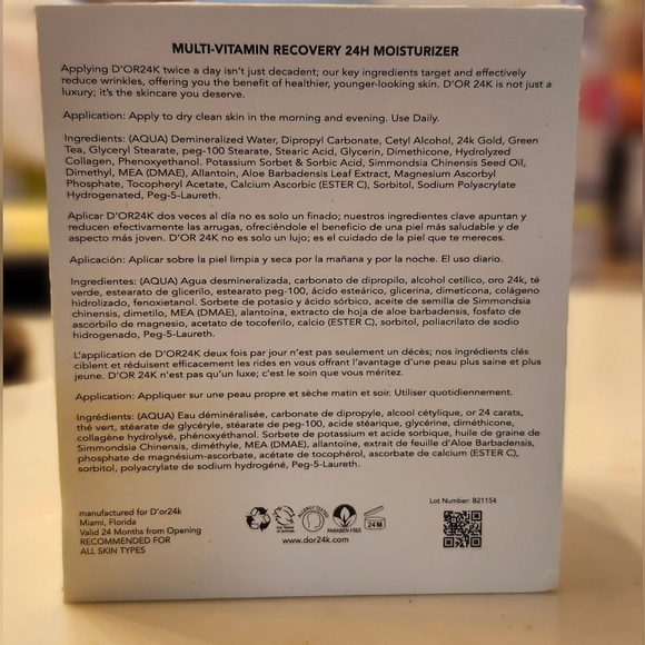 NIB-Multi-Vitamin Recovery 24H Moisturizer-Skincare - Picture 6 of 6